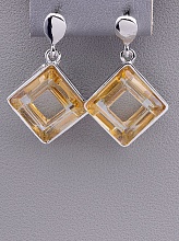 картинка Серьги 'Juleeze' Фианит (родий) от магазина Wolves