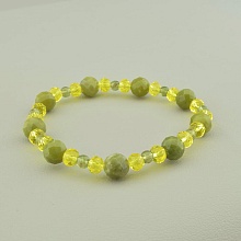 картинка Браслет 'SUNSTONES' Жадеит Чешский хрусталь 18 см от магазина Wolves