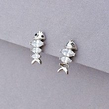 картинка Серьги 'XUPING' Фианит (родий) от магазина Wolves