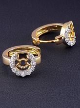 картинка Серьги Фианит 'XUPING' (позолота-родий) от магазина Wolves