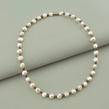 картинка Подвеска из жемчуга, белая, на магните 'SUNSTONES'  36.5 см от магазина Wolves