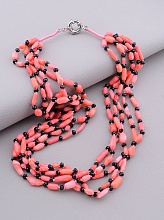 картинка Бусы Коралл Чешский хрусталь 50 см от магазина Wolves