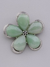 картинка Брошь Нефрит 45x45мм от магазина Wolves