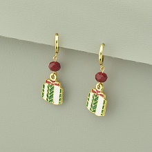 картинка Серьги 'SUNSTONES' Чешский хрусталь (позолота 18к (лимонная)) от магазина Wolves