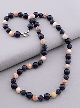 картинка Бусы 'SUNSTONES' Яшма Лава Шунгит 59 см от магазина Wolves