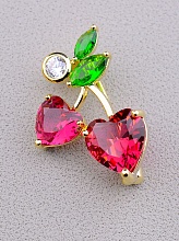 картинка Брошь Фианит (позолота 18к) от магазина Wolves