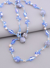 картинка Бусы Агат Жемчуг Чешский хрусталь 90 см от магазина Wolves