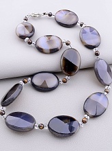 картинка Бусы Агат Горный хрусталь 60 см от магазина Wolves