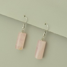 картинка Серьги Розовый кварц 40х10 от магазина Wolves