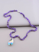 картинка Бусы 'SUNSTONES' Аметист Фианит Чешский хрусталь 67 см от магазина Wolves