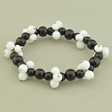 картинка Браслет 'SUNSTONES' Агат Кахолонг 17 см от магазина Wolves