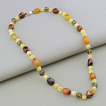 картинка Бусы 'SUNSTONES' Агат Цитрин Чешский хрусталь 52 см от магазина Wolves