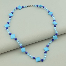 картинка Бусы 'SUNSTONES' Бирюза Чешский хрусталь 48 см от магазина Wolves