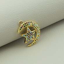 картинка Кулон Фианит 20х15 (позолота 18к (лимонная)) от магазина Wolves