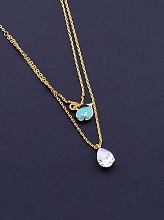 картинка Подвеска 'XUPING' Фианит 43 см (позолота 18к) от магазина Wolves