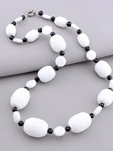 картинка Бусы Кахолонг Агат 54 см от магазина Wolves