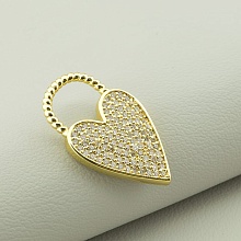 картинка Кулон Фианит 32х20 (позолота 18к (лимонная)) от магазина Wolves