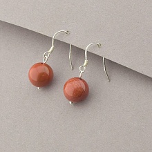 картинка Элитные Серьги Яшма (красная) №1 от магазина Wolves