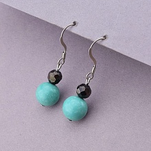 картинка Серьги 'SUNSTONES' Бирюза Чешский хрусталь от магазина Wolves