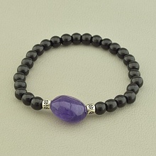 картинка Браслет 'SUNSTONES' Агат Аметист 18 см от магазина Wolves
