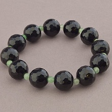 картинка Браслет 'SUNSTONES' Агат Нефрит 19 см от магазина Wolves