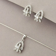 картинка Серьги+Кулон 'XUPING' Фианит (родий) от магазина Wolves