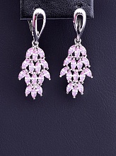 картинка Серьги 'FJ' Фианит (родий) от магазина Wolves