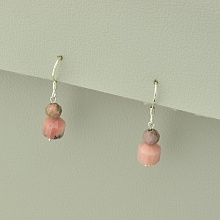 картинка Серьги 'SUNSTONES' Родонит Серебро(925) от магазина Wolves