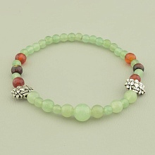 картинка Браслет 'SUNSTONES' Нефрит Агат 19 см от магазина Wolves