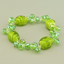 картинка Браслет Муранское стекло Чешский хрусталь 19 см от магазина Wolves