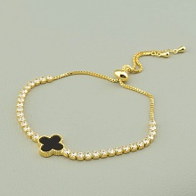 картинка Браслет 'Saiya' Эмаль 17 см (позолота 18к (лимонная)) от магазина Wolves