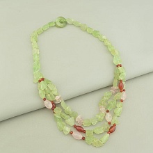 картинка Бусы Флюорит Сердолик Розовый кварц 50 см от магазина Wolves