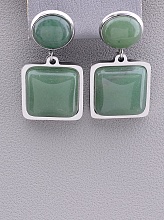 картинка Серьги 'Stainless Steel' Нефрит от магазина Wolves