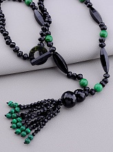 картинка Бусы Агат Чешский хрусталь Малахит 65 см от магазина Wolves