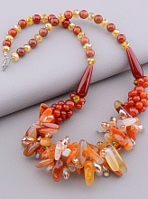 картинка Бусы Сердолик Чешский хрусталь 62 см от магазина Wolves