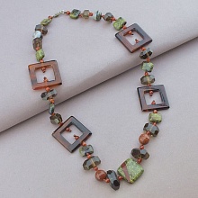 картинка Бусы Раухтопаз Агат Яшма 52 см от магазина Wolves