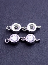 картинка Коннектор Серебро(925) 17x5мм от магазина Wolves