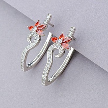 картинка Серьги 'XUPING' Фианит (родий) от магазина Wolves