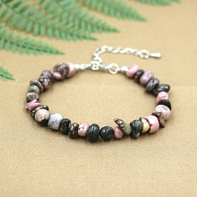 картинка Браслет Родонит на карабине от магазина Wolves