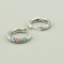 картинка Серьги Фианит (родий) от магазина Wolves