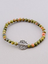 картинка Браслет 'SUNSTONES' Эпидот 17 см от магазина Wolves