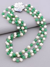 картинка Бусы Жемчуг Нефрит 45 см от магазина Wolves