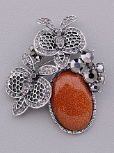 картинка Брошь Золотой Песок 60x50мм от магазина Wolves