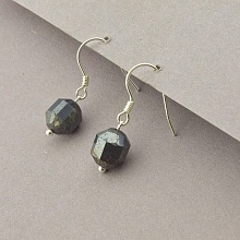 картинка Серьги 'SUNSTONES' Гематит Серебро(925) от магазина Wolves