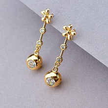 картинка Серьги 'XUPING' Фианит  (позолота 18к) от магазина Wolves