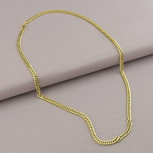 картинка Цепь позолоченная (14k), из медицинской стали 316L, на карабине от магазина Wolves