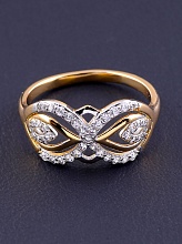 картинка Кольцо 'XUPING' Фианит  (позолота-родий) от магазина Wolves