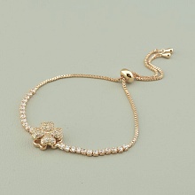 картинка Браслет 'Saiya' Фианит 17 см (позолота 18к (розовая)) от магазина Wolves