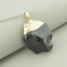 картинка Кулон натуральный черный Агат неправильной формы 25x30 мм от магазина Wolves