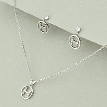 картинка Набор 'Saiya' Фианит 40 см (родий) от магазина Wolves